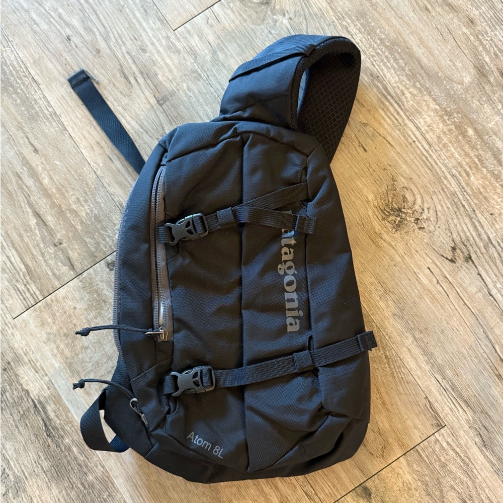 Patagonia Black Atom 8L Backpack Crossbody Sling Bag Travel Hiking